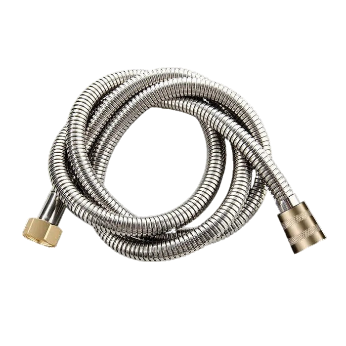 Enagua Mart Stainless Steel Flexible Shower Hose - 1.5m to 2.3m with Brass Head for Bathroom Use