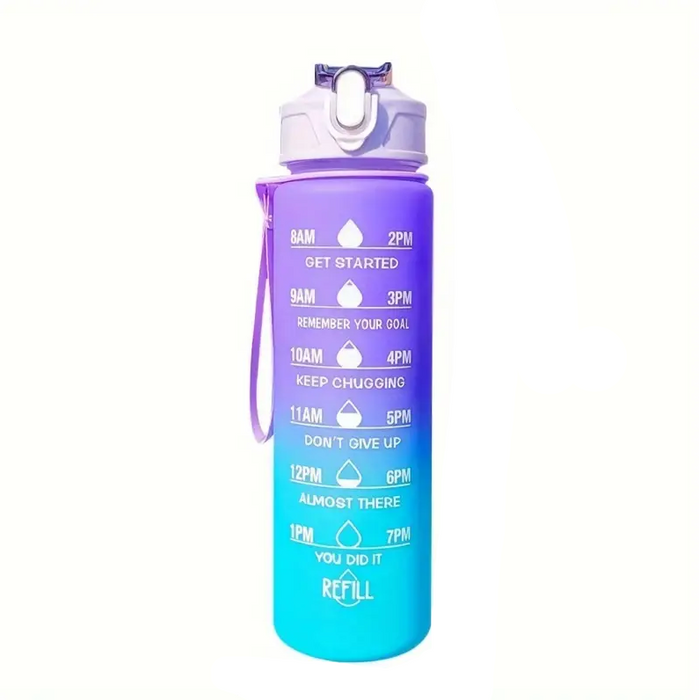 Enagua Mart 900ml Sports Water Bottle - Large Capacity Gradient Cup for Outdoor Travel, Gym, Fitness, and Riding